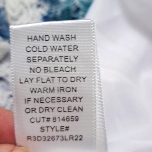 Rabbit Rabbit Rabbit Floral Lace Dress - Blue and White Size 10P - Picture 7 of 7